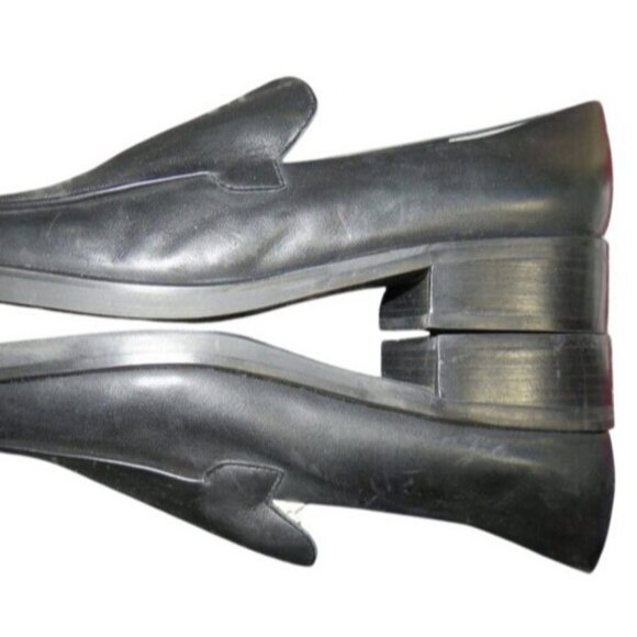 FRANCO SARTO Flex Black Italian Leather Loafers Driving Shoes size 10 wide - Picture 7 of 11